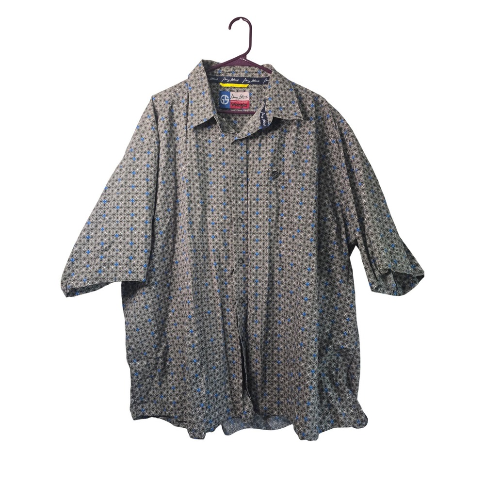 Wrangler George Strait Cowboy Cut Button Down SS Shirt Mens 3XL Geometric EUC